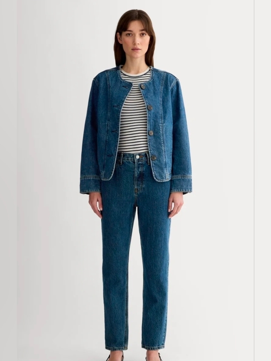 Everlane Denim - Everlane The 90's Cheeky Jean Organic Cotton - 29 Crop Deep Atlantic 26.5 Inseam